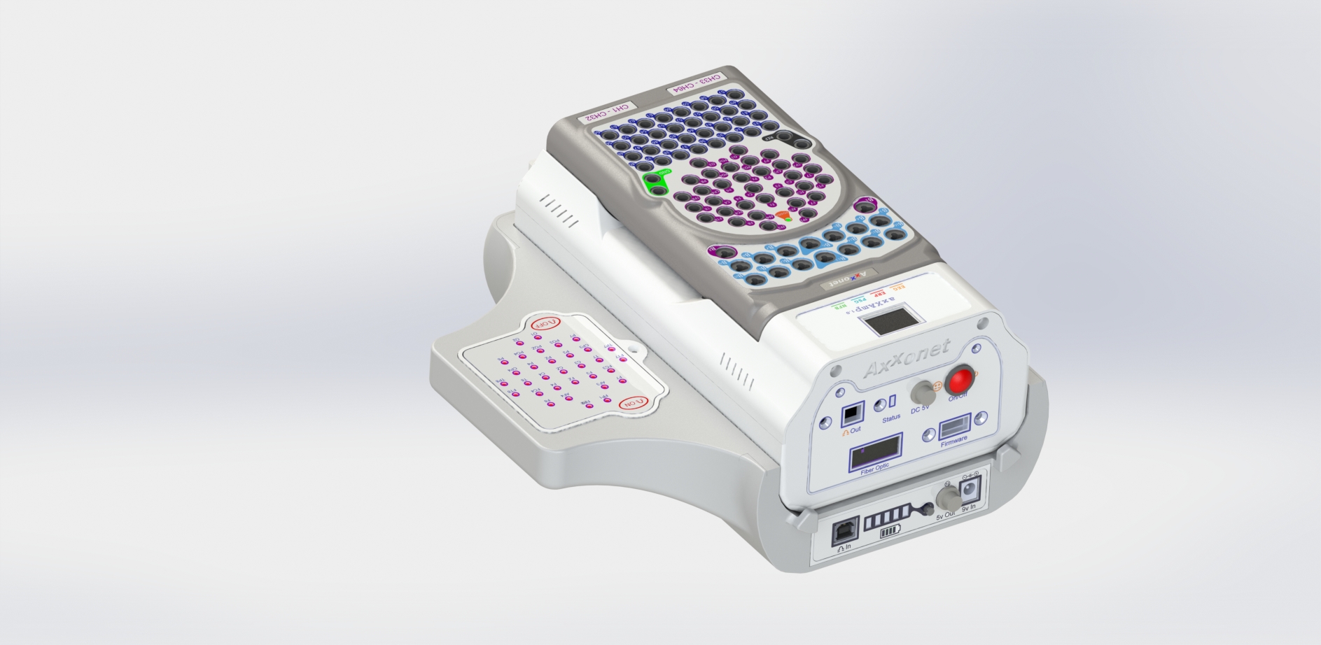 XAmp docking station, engineered in-house